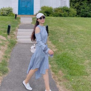 BCBGMAXAZRIA slip shoulder dress